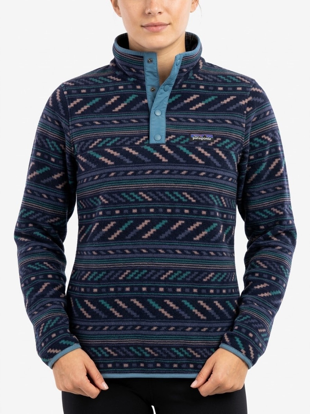 Patagonia Women’s Micro D Snap-T Fleece Pullover M Bergy Bits Navy